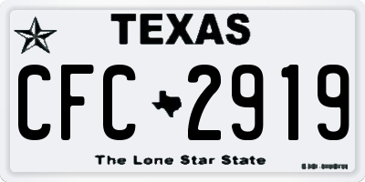 TX license plate CFC2919