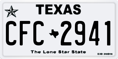 TX license plate CFC2941