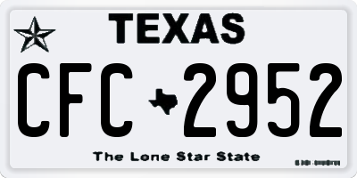 TX license plate CFC2952
