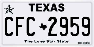 TX license plate CFC2959