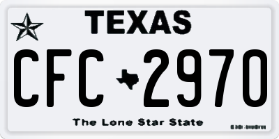 TX license plate CFC2970