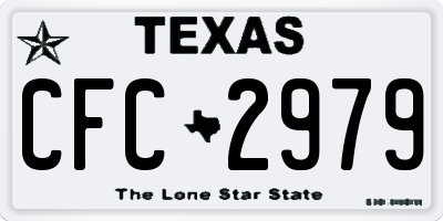 TX license plate CFC2979