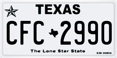 TX license plate CFC2990