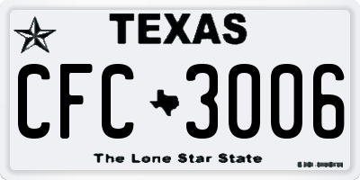 TX license plate CFC3006