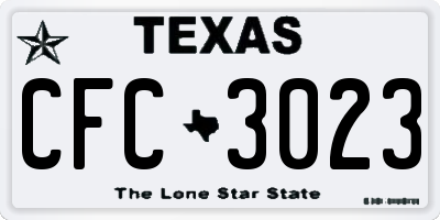 TX license plate CFC3023