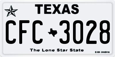 TX license plate CFC3028