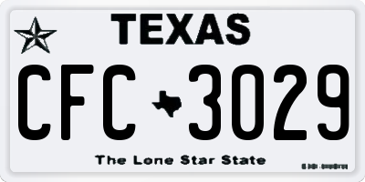 TX license plate CFC3029