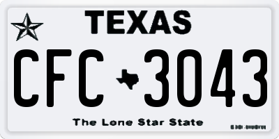 TX license plate CFC3043