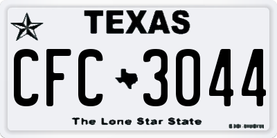 TX license plate CFC3044