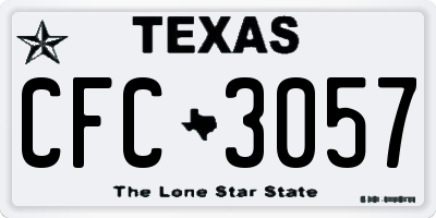 TX license plate CFC3057