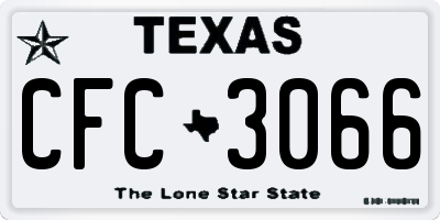 TX license plate CFC3066