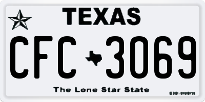 TX license plate CFC3069