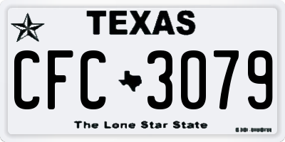 TX license plate CFC3079
