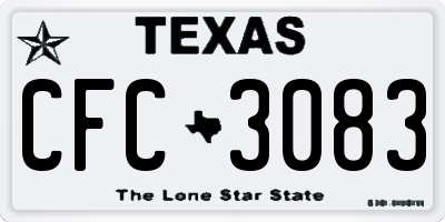 TX license plate CFC3083