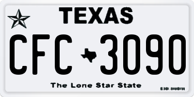 TX license plate CFC3090