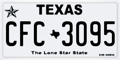 TX license plate CFC3095