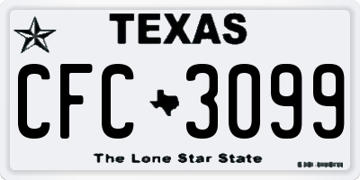 TX license plate CFC3099