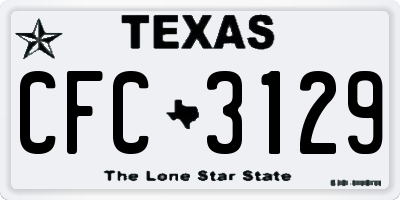 TX license plate CFC3129