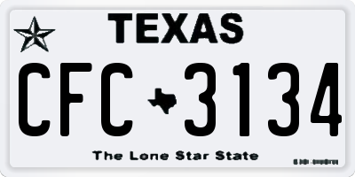 TX license plate CFC3134