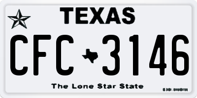 TX license plate CFC3146