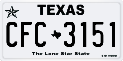 TX license plate CFC3151