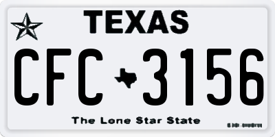 TX license plate CFC3156
