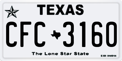 TX license plate CFC3160