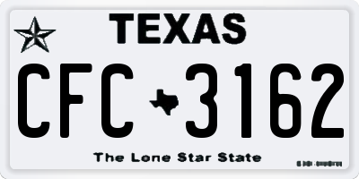 TX license plate CFC3162