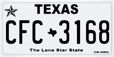 TX license plate CFC3168
