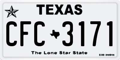 TX license plate CFC3171