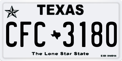 TX license plate CFC3180