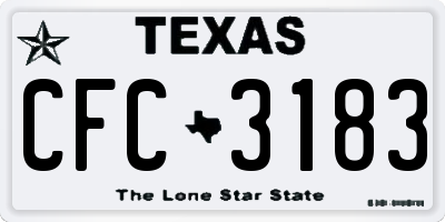 TX license plate CFC3183