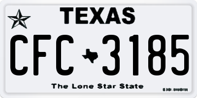 TX license plate CFC3185