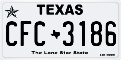 TX license plate CFC3186