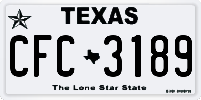 TX license plate CFC3189