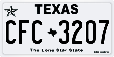 TX license plate CFC3207