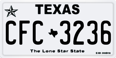 TX license plate CFC3236