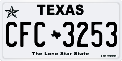 TX license plate CFC3253