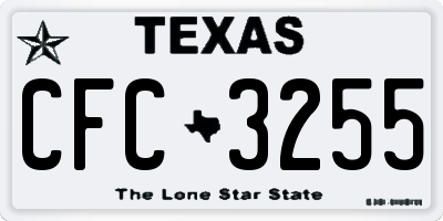 TX license plate CFC3255
