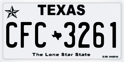 TX license plate CFC3261