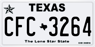 TX license plate CFC3264