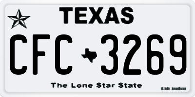 TX license plate CFC3269