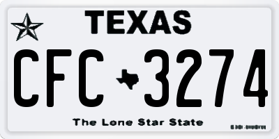 TX license plate CFC3274