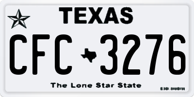 TX license plate CFC3276