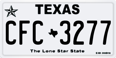 TX license plate CFC3277