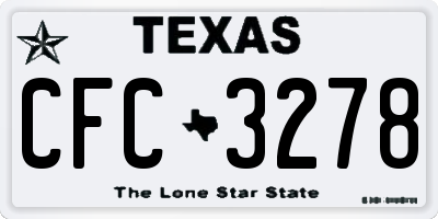 TX license plate CFC3278