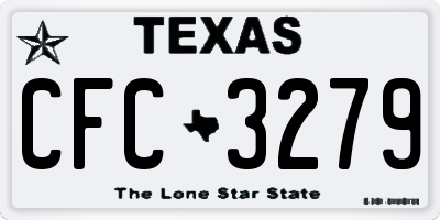TX license plate CFC3279
