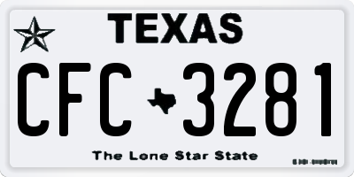 TX license plate CFC3281