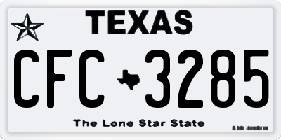 TX license plate CFC3285