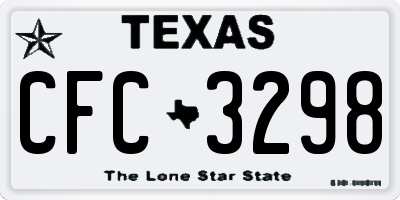TX license plate CFC3298